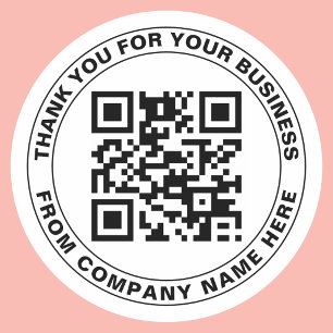 Create Your Own QR Code and Text Classic Round Sticker