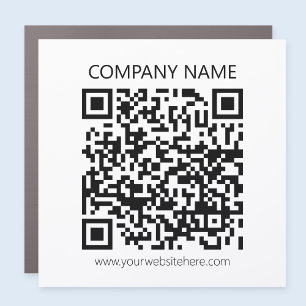 Create Your own QR Code   Black and White Car Magnet