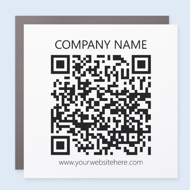 Create Your own QR Code | Black and White Car Magnet (Creator Uploaded)