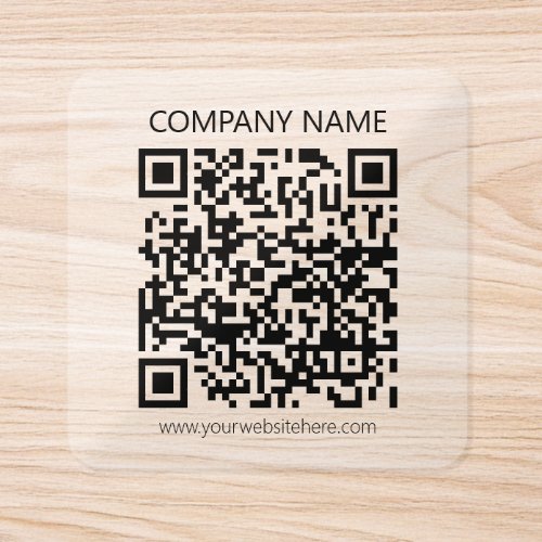 Create Your own QR Code | Black and White Clear Square Sticker