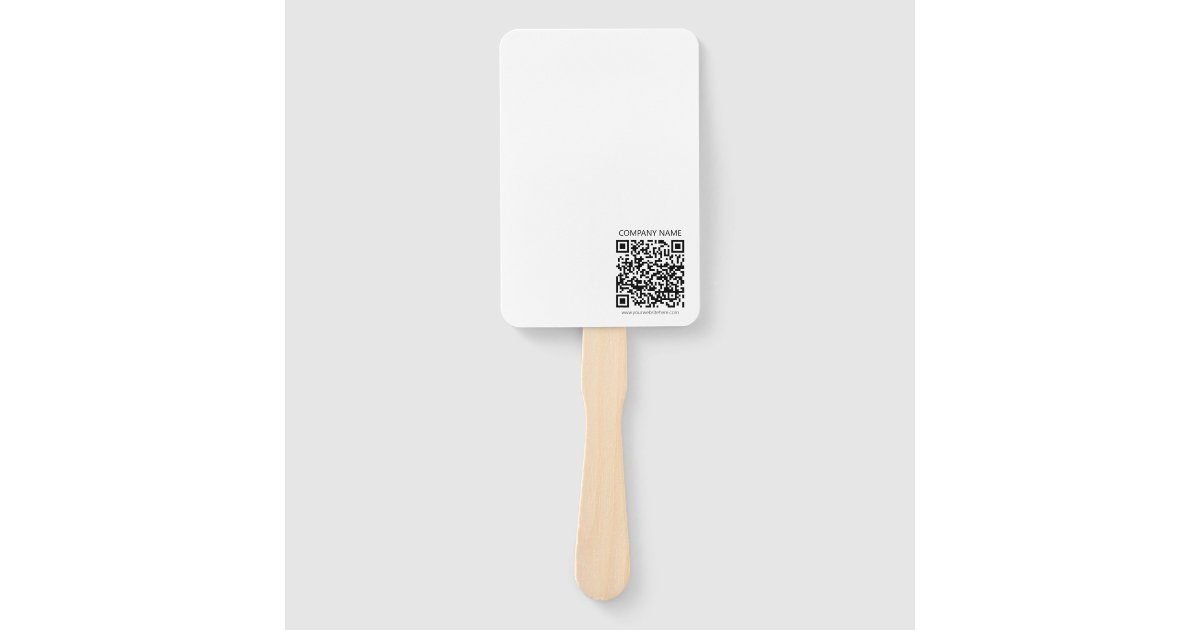 Create Your own QR Code | Black and White Hand Fan | Zazzle
