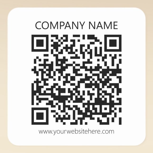 Create Your own QR Code | Black and White Square Sticker (Creator Uploaded)