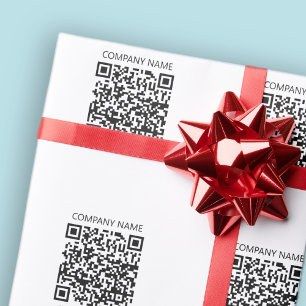 Create Your own QR Code   Black and White Wrapping Paper