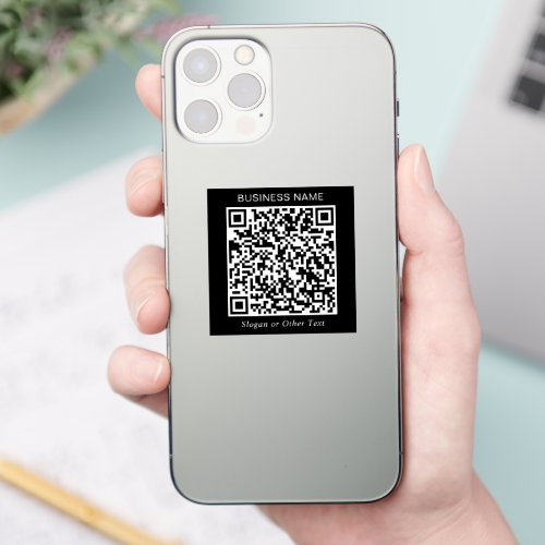 Create Your Own QR Code Black Promotional Sticker