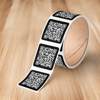 Create Your Own QR Code Black Square Sticker