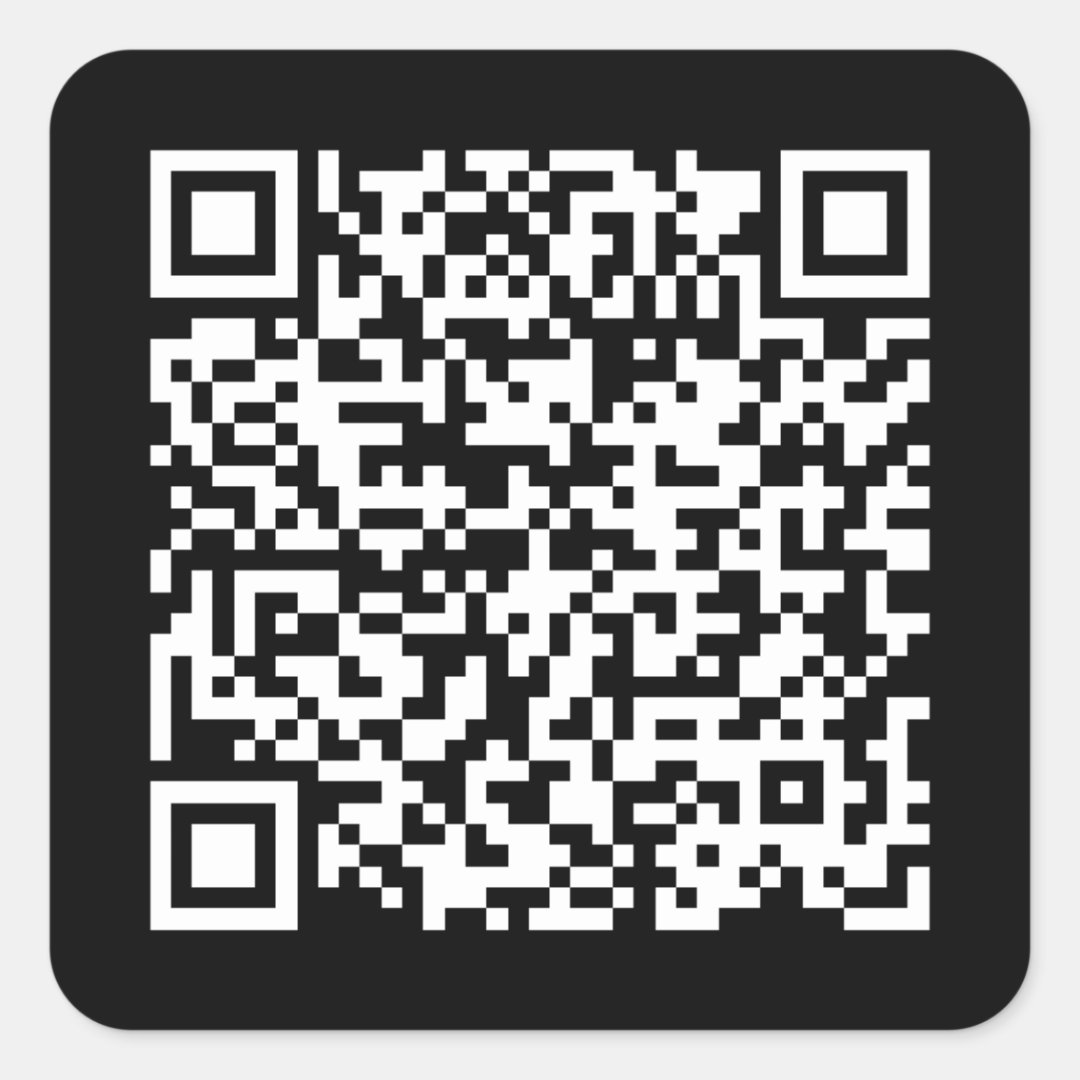 Create Your Own QR Code Black Square Sticker Zazzle