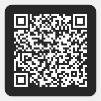 Create Your Own QR Code Black Square Sticker