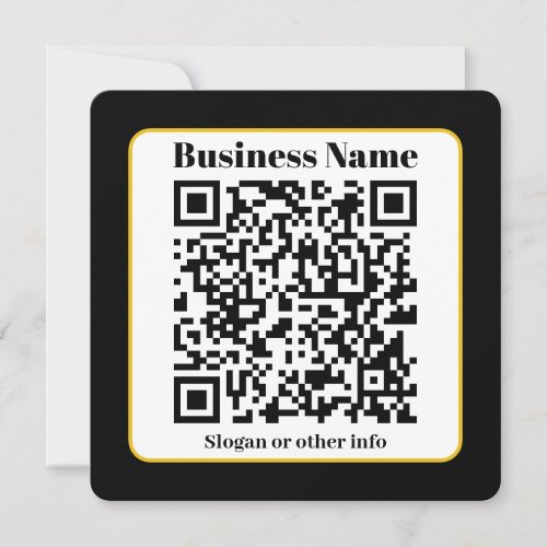 Create Your Own QR Code  Black White Gold Border