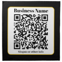 Create Your Own QR Code | Black White Gold Border