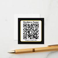 Create Your Own QR Code | Black White Gold Border