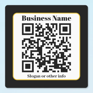 Create Your Own QR Code   Black White Gold Border Labels