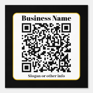 Create Your Own QR Code   Black White Gold Border Wallpaper