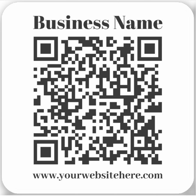 Create Your Own QR Code | Black & White Sticker (Front)