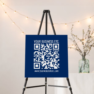 Create Your Own QR Code Blue Foam Board