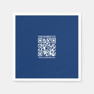 Create Your Own QR Code Blue Napkins