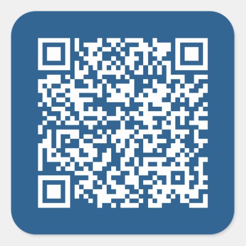 Create Your Own QR Code Blue Square Sticker