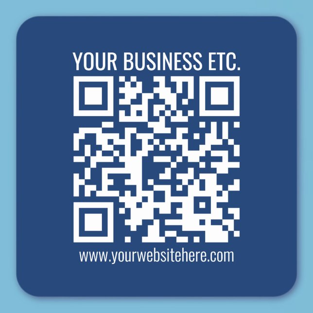 Create Your Own QR Code | Blue Square Sticker (Creator Uploaded)