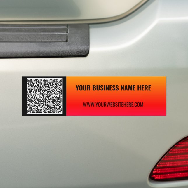 Create Your Own QR Code Business Bumper Stickers (On Car)
