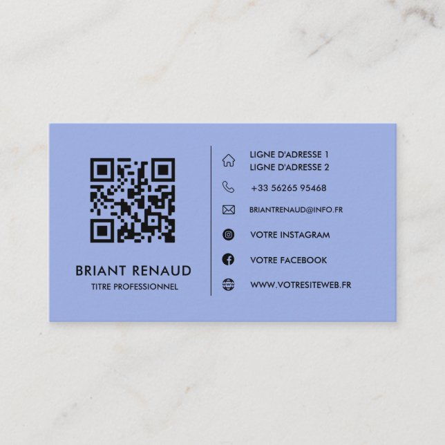 Create your own QR-code business card (Front)