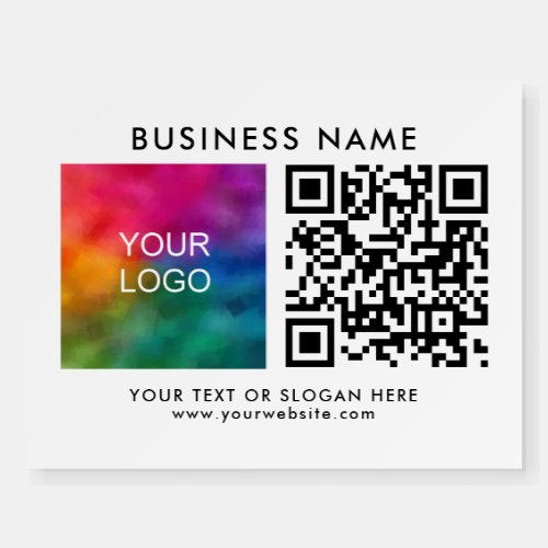 Create Your Own QR Code Business Logo Template Foam Board