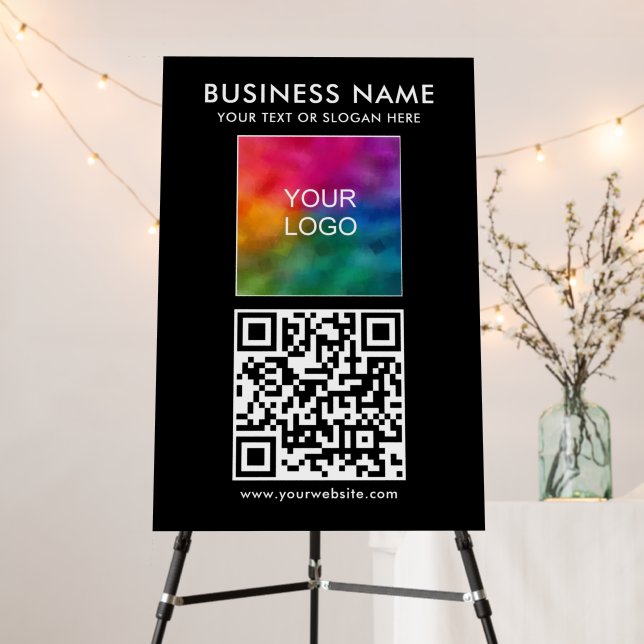 Create Your Own QR Code Business Logo Template Foam Board (In Situ (Stand))