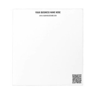 Create Your Own QR Code Business Notepad Template