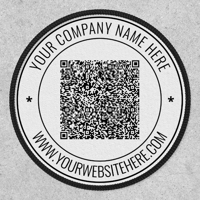 Create Your Own QR Code Business Patches Template (Front)