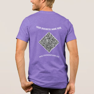 Create Your Own QR Code Business T-Shirt Template Tri-Blend Shirt