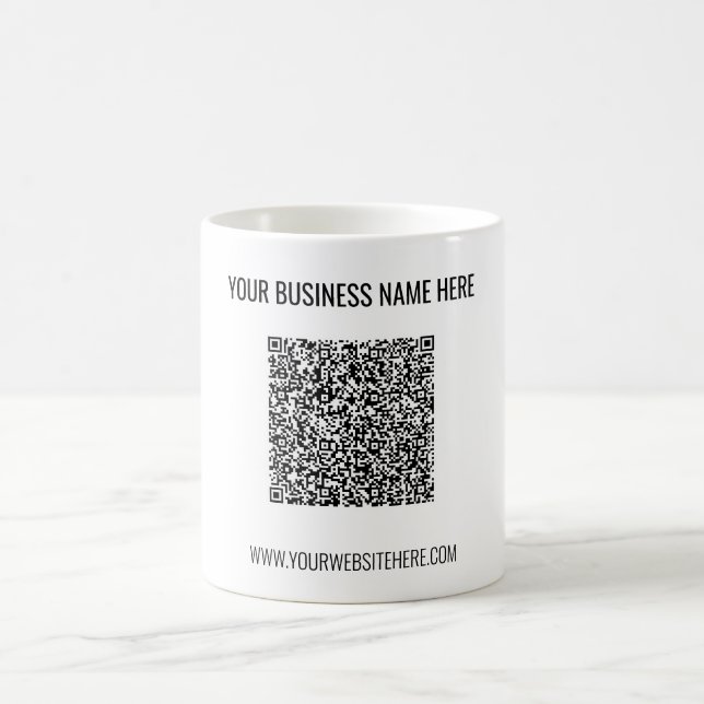 Create Your Own QR Code Coffee Mug Business Gifts (Center)