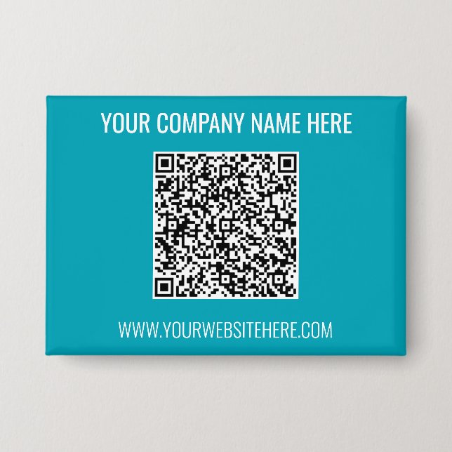 Create Your Own QR Code Custom Text Button Example (Front)