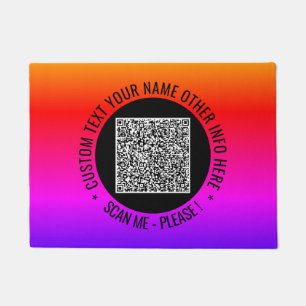 Create Your Own QR Code Doormat Personalized Text