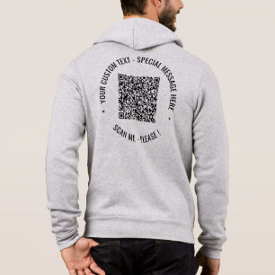 Create Your Own QR Code Hoodie Personalized Text