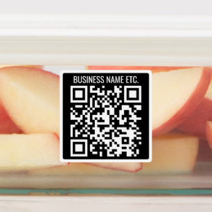 Create Your Own QR Code & Info   Black & White Labels