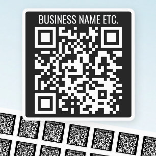 Create Your Own QR Code & Info Black & White Labels