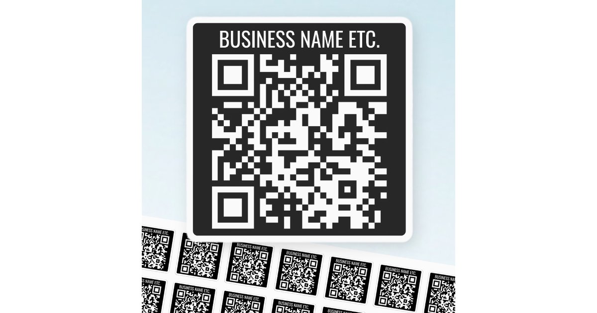 Create Your Own QR Code & Info | Black & White Labels | Zazzle