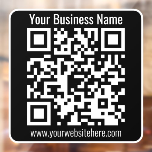 Create Your Own QR Code  Info  Black  White Window Cling