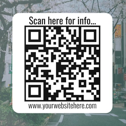 Create Your Own QR Code  Info  White  Black Window Cling