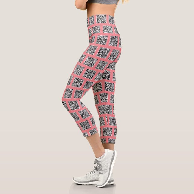 Create Your Own QR Code Leggings Custom Color (Left)