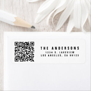 Create your own QR Code Modern Return Address Label
