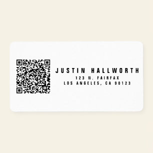 Create your own QR Code Modern Return Address Label