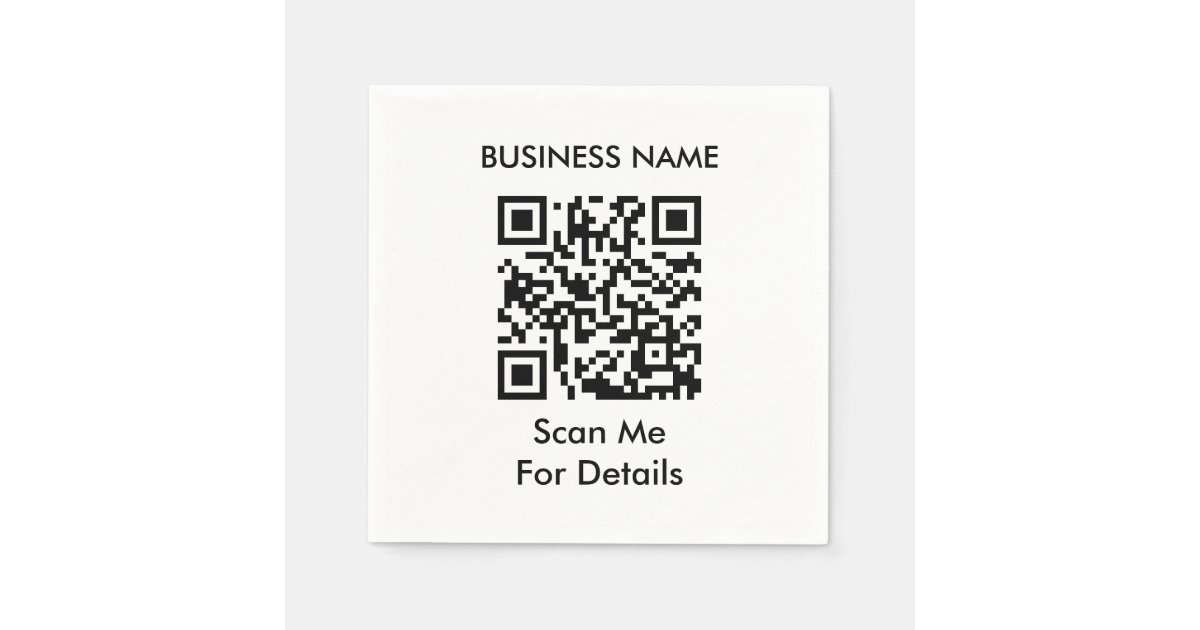 Create Your Own QR Code Napkins | Zazzle