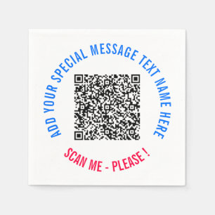 Create Your Own QR Code Napkins Template with Text