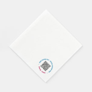 Create Your Own QR Code Napkins Template with Text