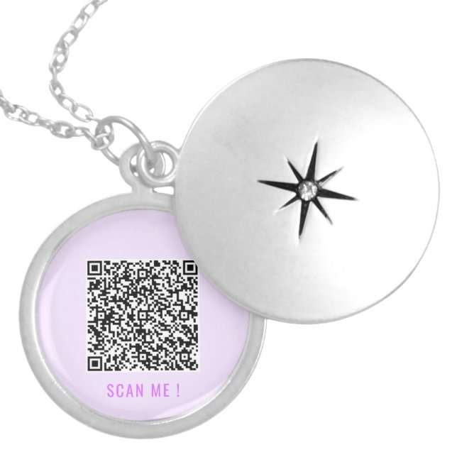 Create Your Own QR Code Necklace Gift (Front)