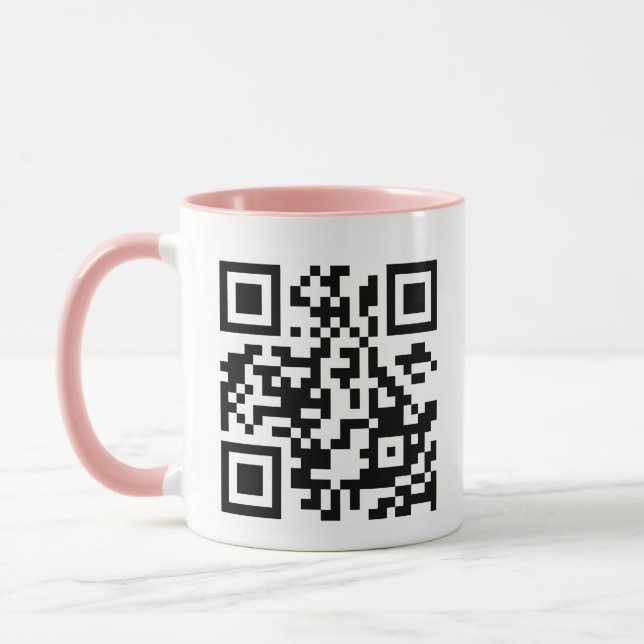 Create Your Own QR Code Pink Mug (Left)