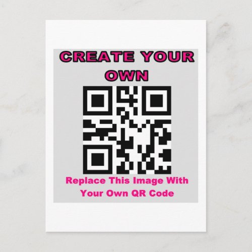 CREATE YOUR OWN QR CODE PRODUCT POSTCARD