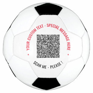 Create Your Own QR Code Soccer Ball Custom Text