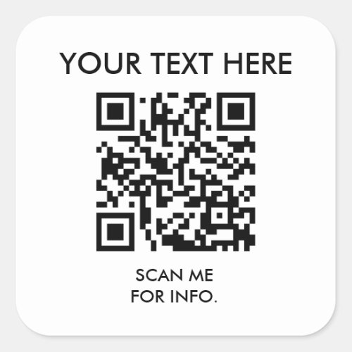 Create Your Own QR Code Square Sticker