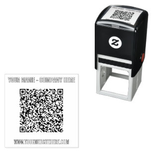 Create Your Own QR Code Stamp Template Custom Text