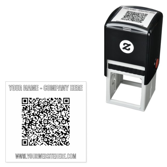 Create Your Own QR Code Stamp Template Custom Text (In Situ)